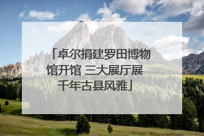 卓尔捐建罗田博物馆开馆 三大展厅展千年古县风雅