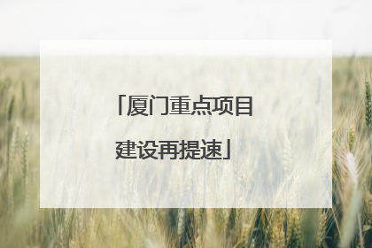 厦门重点项目建设再提速