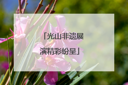 光山非遗展演精彩纷呈
