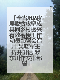 全省巩固拓展脱贫攻坚成果同乡村振兴有效衔接工作动员部署会召开 吴晓军主持并讲话 罗东川作安排部署