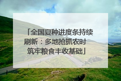 全国夏种进度条持续刷新：多地抢抓农时 筑牢粮食丰收基础