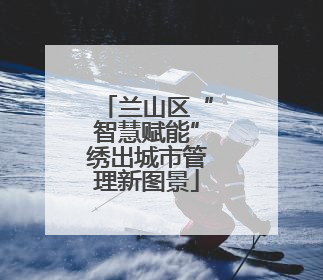 兰山区“智慧赋能”绣出城市管理新图景