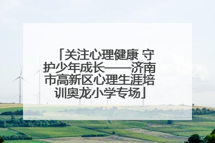 关注心理健康 守护少年成长——济南市高新区心理生涯培训奥龙小学专场