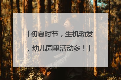 初夏时节，生机勃发，幼儿园里活动多！