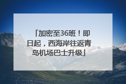 加密至36班！即日起，西海岸往返青岛机场巴士升级