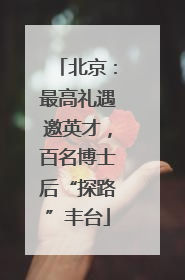 北京：最高礼遇邀英才，百名博士后“探路”丰台