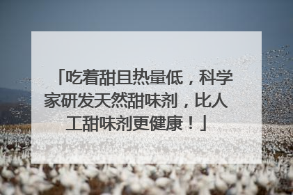 吃着甜且热量低，科学家研发天然甜味剂，比人工甜味剂更健康！