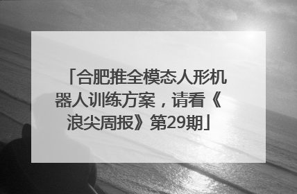 合肥推全模态人形机器人训练方案，请看《浪尖周报》第29期