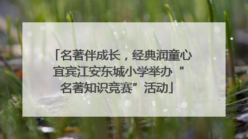 名著伴成长，经典润童心 宜宾江安东城小学举办“名著知识竞赛”活动