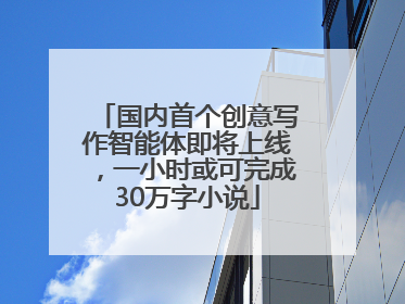 国内首个创意写作智能体即将上线，一小时或可完成30万字小说