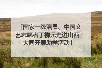 国家一级演员、中国文艺志愿者丁柳元走进山西大同开展助学活动