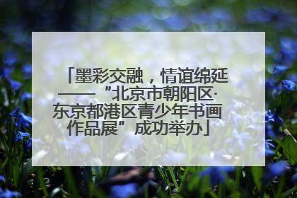 墨彩交融，情谊绵延——“北京市朝阳区·东京都港区青少年书画作品展”成功举办