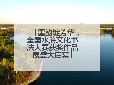 墨韵绽芳华，全国水浒文化书法大赛获奖作品展盛大启幕