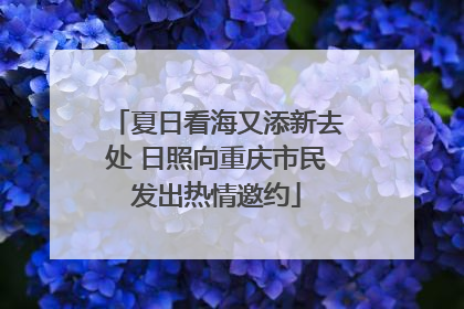 夏日看海又添新去处 日照向重庆市民发出热情邀约