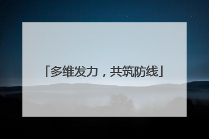 多维发力，共筑防线