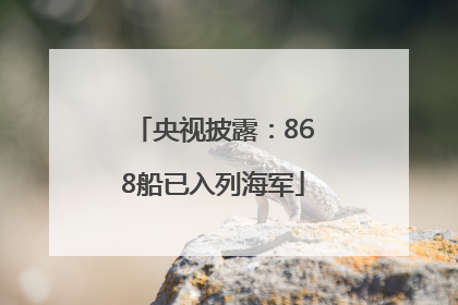 央视披露：868船已入列海军