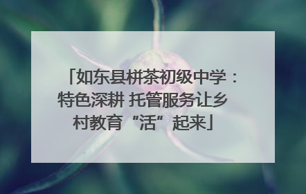 如东县栟茶初级中学：特色深耕 托管服务让乡村教育“活”起来