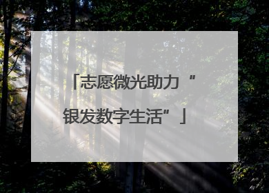 志愿微光助力“银发数字生活”