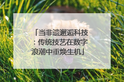 当非遗邂逅科技：传统技艺在数字浪潮中重焕生机