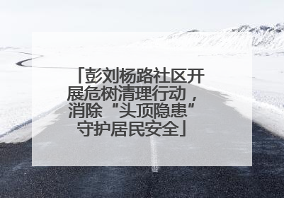 彭刘杨路社区开展危树清理行动，消除“头顶隐患”守护居民安全