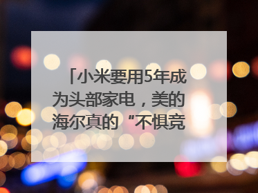 小米要用5年成为头部家电，美的海尔真的“不惧竞争”？｜热财经