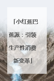 小红蕉巴蕉派：引领生产性消费新变革