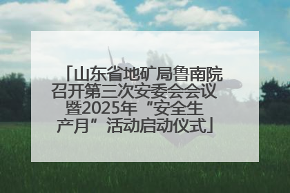 山东省地矿局鲁南院召开第三次安委会会议暨2025年“安全生产月”活动启动仪式