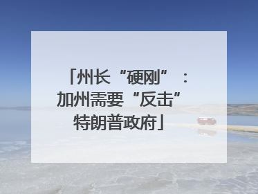 州长“硬刚”：加州需要“反击”特朗普政府