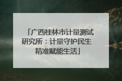 广西桂林市计量测试研究所：计量守护民生 精准赋能生活