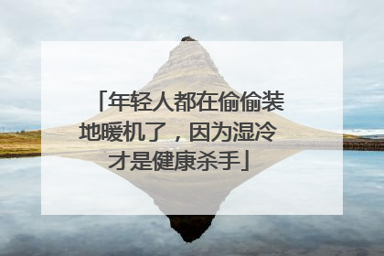 年轻人都在偷偷装地暖机了，因为湿冷才是健康杀手