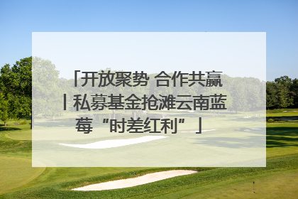 开放聚势 合作共赢丨私募基金抢滩云南蓝莓“时差红利”