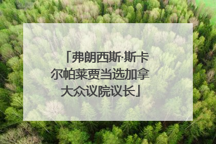 弗朗西斯·斯卡尔帕莱贾当选加拿大众议院议长