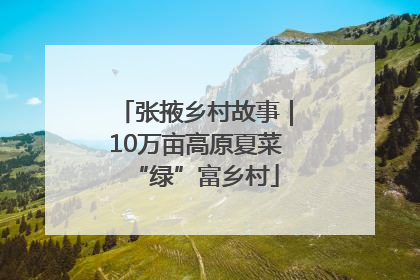 张掖乡村故事｜10万亩高原夏菜“绿”富乡村