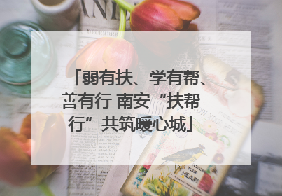弱有扶、学有帮、善有行 南安“扶帮行”共筑暖心城