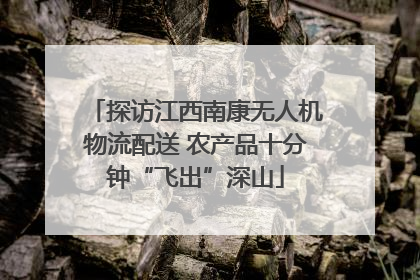 探访江西南康无人机物流配送 农产品十分钟“飞出”深山