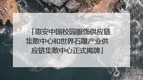 惠安中国校园服饰供应链集散中心和世界石雕产业供应链集散中心正式揭牌
