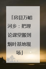 房县万峪河乡：把理论课堂搬到烟叶基地现场