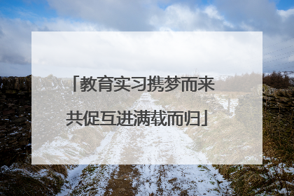 教育实习携梦而来 共促互进满载而归