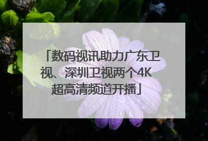 数码视讯助力广东卫视、深圳卫视两个4K超高清频道开播