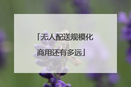 无人配送规模化商用还有多远