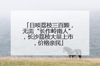 日啖荔枝三百颗，无需“长作岭南人”，长沙荔枝大量上市，价格亲民