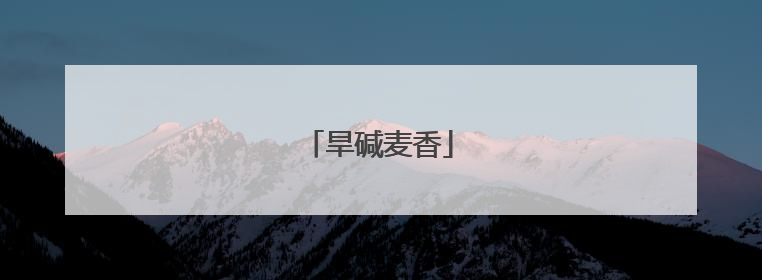 旱碱麦香