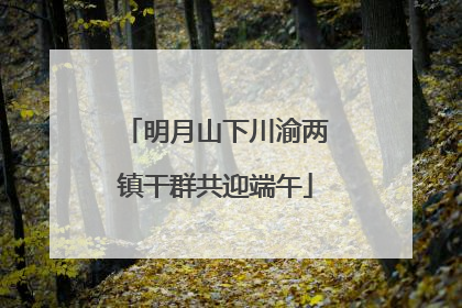明月山下川渝两镇干群共迎端午