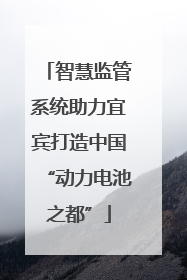 智慧监管系统助力宜宾打造中国“动力电池之都”
