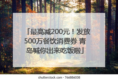 最高减200元！发放500万餐饮消费券 青岛喊你出来吃饭啦