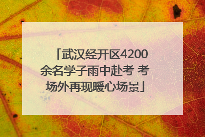 武汉经开区4200余名学子雨中赴考 考场外再现暖心场景