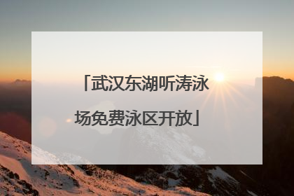 武汉东湖听涛泳场免费泳区开放