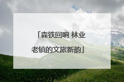森铁回响 林业老镇的文旅新韵