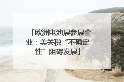 欧洲电池展参展企业：美关税“不确定性”阻碍发展