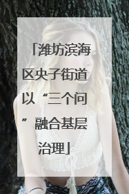潍坊滨海区央子街道以“三个问”融合基层治理